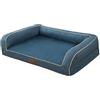 EMME Cuccia ortopedica per cani, 91 x 71 x 23 cm, in memory foam, blu | Impermeabile, lavabile, antiscivolo. Sostiene le articolazioni, antiodore. Facile da pulire grazie alla chiusura lampo