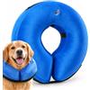 Yerozhui 1 Pezzo Collare Gonfiabile Cane, Collare Elisabettiano Gonfiabile Regolabile, Cuscino PVC Rimovibile e Lavabile, 38-50 cm per Cani e Gatti, Protezione per Cura e Recupero per Uso Quotidiano