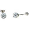 Gioielleria Bucci ORECCHINI SFERA IN ORO BIANCO 18 KT CON PAVE'ZIRCONI TAGLIO BRILLANTE