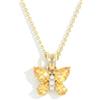 GOODSTONE JEWELS Collana da donna con ciondolo a forma di farfalla in argento Sterling 925, collana in oro 14 K, 18 carati, misura 40,6 + 5,1 cm, con chiusura a moschettone, gioiello con pietra