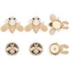 CRAFTYMELODY 4 copri bottoni a forma di ape con perle, 2 stili | Accessori per abbigliamento, clip per gioielli a scatto, forma rotonda, decorazione formale per camicie da lavoro