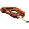 Generic 108 perline Bodhi Seed Mala collana con nappa per meditazione, crescita spirituale, 1,5-1,8 cm in perline, Misura unica, Perline Bodhi Seed, Nessuna pietra preziosa