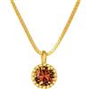 Sakrami Collana Donna Ragazza Punto Luce Intense Color Argento 925 Dorato con Zircone Rosso Verde Blu Arancione Viola, Catena Veneziana, Scatola Incisione − Idea Regalo Cresima Compleanno