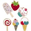 MAGICLULU Spilla Carina Gelato Estivo 6 Pezzi in Lega per Borse e Jeans | Stile Cartoon Giocoso, Chiusura Sicura, Colori Vivaci e Lucidi, per Feste a Tema e Ragazze