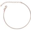 MATERIA by Matthias Wagner Bracciale da donna con catena a serpente, in argento 925, diametro 1,2 mm | In argento sterling in argento, oro o oro rosa impreziosito da 17-22 cm di MATERIA by Matthias Wagner