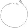 MATERIA by Matthias Wagner Elegante bracciale da donna in argento 925, con sfere, regolabile | Delicato bracciale con sfere da 1 mm in argento, oro o oro rosa, da donna, 17-20 cm. MATERIA by Matthias Wagner