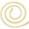 Philip Jones Collana a catena a serpente piatta in acciaio inox placcato oro, a spina di pesce, da 40,6 a 50,8 cm