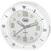 Trevi SL 3091 R Orologio al Quarzo con Sveglia e Grande Quadrante con Numeri in Rilievo, Tasto Snooze/Light, Suoneria Elettronica, Movimento Silenzioso Sweep, Bianco