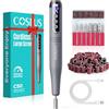 COSLUS C50 Levigatrice Per Unghie Wireless Elettrico Display LED | Levigatrice per unghie a 12 fasi per unghie in gel, rimozione di gel acrilico, uso domestico e in viaggio