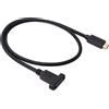 SYSTEM-S Cavo USB 3.1 da 60 cm da spina di tipo C a vite in nero