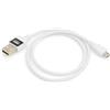 System-S Cavo Micro USB 2.0 cavo dati e cavo di ricarica in bianco 50 cm