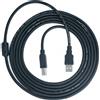 SYSTEM-S Cavo USB 2.0 da 3 m con spina di tipo B a cavo di ricarica con spina di tipo A, nero