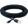 SYSTEM-S Cavo USB 2.0 10 m da spina micro B a spina tipo A, nero