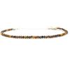 Eloboe essence Bracciale occhio di tigre pietra naturale 2 mm di spessore in argento sterling 925 regolabile da 16 cm a 19 cm