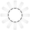 Abaodam Tubo Trasparente in Plastica PVC con Coperchio 12 Pezzi | Base Rinforzata, Interno Liscio e Bordo senza Bave, Stabile e Impilabile su Carrelli per Scuola e Club