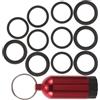 minkissy Portachiavi Mini Bombola Subacquea Anelli o Rossi | Kit Compatto, Leggero e Portatile, Rame e Gomma, per Sport Acquatici e Attività Subacquee