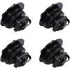 OUNONA 4 Pezzi Valvola Boston per Gonfiabili in PVC Nero, Chiusura a Vite | Connessione Sicura, Gonfiaggio Rapido, per Kayak e Piscine, Accessorio Compatto per Uso Nautico
