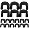 JUMPLAWN 80 Pezzi Clip Freno Bici C a U in Lega di Alluminio Nero | Struttura Doppia Clip Integrata, Finitura Minimalista Nera, Protezione Antiscivolo per Meccanici e Ciclisti