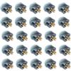 AUTSUPPL 25 Pezzi Punta Sostitutiva per Stecca da Biliardo Avvitabile 12mm | Ricambio Blu Superficie Liscia, senza Colla Né Morsetti, per Gioco in Sala e Uso