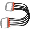 Luxshiny Corda Elastica per Fitness Multi-grip, Espansore Torace Nero Tpr | Impugnatura Antiscivolo Confortevole, Struttura Stabile, per Allenamenti a Casa, Moschettone e Cavigliera
