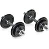 TREXO Set Manubri Regolabile Composto Pesi Palestra Peso Totale di 20| 50 kg in Una Valigetta 8|20 Piastre in Ghisa Gommata per Allenamento a Casa