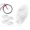 Emezddo Set di 4 Riflettori per Raggi di Bicicletta, Riflettori per Raggi a Occhio di Gatto per Bambini, Adatti a Bici da Strada, Mountain Bike, Città, Montagna, Notte (Bianco, Ovale)