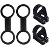 Ipetboom Diving Accessory 4 Pezzi Clip in Silicone e ABS Nero per Diving Snorkel e Maschera, Flessibile, Facile da Rimuovere, per Snorkeling e Immersioni