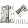 HAISHANG 6 Pezzi 50x39mm Cerniere Pieghevoli con Viti Cerniere per Porte | Cerniere per Ante Rimovibili A2 V2A 304 Acciaio Inossidabile per Legno Finestre Armadi Cancelli Porte Mobili Montaggio