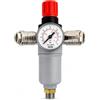 TANIASHOP Regolatore di Pressione per Compressore con Filtro Aria Manometro 2 Uscite Universali Raccordo 3/8 Maschio 12 Bar 180 L/min