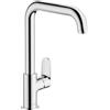 hansgrohe Vernis Blend M35 - Rubinetto da cucina (1 getto), Miscelatore cucina con altezza bocca 255 mm, Rubinetto monocomando con bocca girevole, cromo, 71857000
