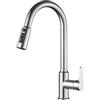 Zeffrary Rubinetto da cucina a 3 vie, miscelatore 3 in 1 per filtro dell'acqua, girevole a 360°, rubinetti per lavello da cucina con 1 leva (cromato)