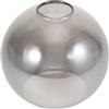 Didiseaon Paralume Sfera in Vetro Grigio Fumo, Grande Apertura 6,5 CM | Finitura a Bolle, Design Semicircolare, per Lampadari e Punti Luce Attacco E26 E27