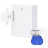 Vibsky Serratura elettronica per armadietto, installazione senza fori, rimbalzo automatico di sicurezza per cassetti di casa e ufficio, con bobina di induzione ispessita e materiale ABS ignifugo in colore