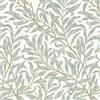 LACHEERY Carta da Parati Verde Beige Foglie Camera da Letto 44,5cm x 200cm | Carta da Parati Adesiva Muro Beige Stile Rustico William Morris Rotolo Adesivo Muro Vinile Impermeabile per Soggiorno Armadio