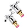 Toyvian 2 Pezzi Manopola Rubinetto Acqua, Stile Vittoriano 1/2 Pollice | Ricambio per Lavello Cucina, Finitura Argento Antiruggine, per Rubinetti Lavabo Bagno e Mixer Colore Casuale