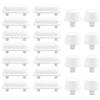 VIRELONAXA 24PCS Paracolpi Sedile WC, Gommini Copriwater di Ricambio, Tamponi Bianchi con Perni a Incastro, Ammortizzatori Antirumore per Tavoletta WC, Coperchio e Seduta Bagno