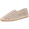 Alexis Leroy Espadrillas Uomo a Scacchi, Scarpe Senza Lacci in Tela con Suola in Juta, Scarpe Casual Estive