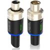 JOYO Sistema microfonico wireless da 5,8 Ghz a 4 canali XLR trasmettitore ricevitore adattatore microfono plug-on per condensatore dinamico/phantom suono dal vivo, studio, chiesa, mixer audio, sistema