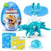ZURU SMASHERS Smashers Jurrassic Ice Age Mini Egg (Stegosaurus) by ZURU - Giocattolo dinosauro da aprire con oltre 6 sorprese, slime e slime a cubetti di ghiaccio, dino che si illumina, per bambini dai 3 anni in su