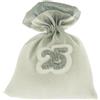 Doni Bomboniere Offerte Stock 12 pz Sacchetto Portaconfetti Argento Sacchetti Anniversario Numero 25 Nozze D'Argento Organza Anni Cuore Elegante Segnaposto Originali Economici Porta Confetti Fai Te