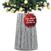Avilia Copri Base Albero di Natale a Forma di Tronco con Effetto Innevato | Base per albero di Natale artificiale effetto corteccia innevata, alta 52,5 cm, larga 33,5 cm, viti a farfalla incluse