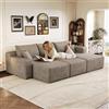 Comfyu Cloud Sofa 241 cm Divano angolare a L in velluto a coste per soggiorno | Morbido divano Cloud in velluto a coste con seduta profonda, design moderno a L, senza montaggio, ideale per il soggiorno.