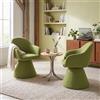 Goeurvant Set di 2 sedie girevoli con braccioli, rotazione 360°, imbottite in tessuto intrecciato, design moderno, per cucina, sala da pranzo e soggiorno.Verde Oliva