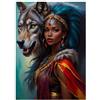 E1Q7R5V8 Donna Lupo Puzzle Mini 1000 Pezzi per Adulti | 38x26cm Cartone, Decorazione Casa, Taglio Preciso, Regalo Compleanno, Relax Spirito