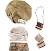 niannyyhouse 20 cm Bambola di Peluche Vestiti Cappello Gilet Gonna Zaino Scarpe 8 pollici Bambola Vestire Accessori per Ragazza