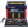 OPO 10 Auto di Formula 1 Compatibile con Red Bull Pit Stop Diorama Max Verstappen #1 Campione del Mondo di Formula 1 2024 + 6 Personaggi in Scala 1/43 Bburago 38453