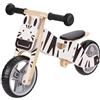 Proludis Giocattoli Minibike 2 in 1 Zebra - Balance Bike in Legno per Bambini da 18 Mesi in Su, Portata Max 20 kg