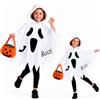Yi'antai Costume Fantasma Bambino con Cappuccio, Bianco Mantello da Fantasma Bambini | Glow in The Dark, Vestito Fantasma Bambino con Sacchetto zucca, Mantello da Fantasma Bambini per Halloween Costume Party