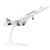 QIYUMOKE Modello Aereo Concorde Scala 1:300 Francia Metallo Pressofuso | Lunghezza 7,9 pollici, metallo pressofuso, supporto espositivo; modello da collezione per esposizione, appassionati di