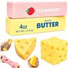 Huifengjie Butter Squishy Set, 4 Pezzi Giocattolo Antistress Morbido Slow Rising, Fidget Toy Rilassante in Materiale PU, Idea Regalo e Party Favor per Bambini, Adulti, Ufficio e Casa